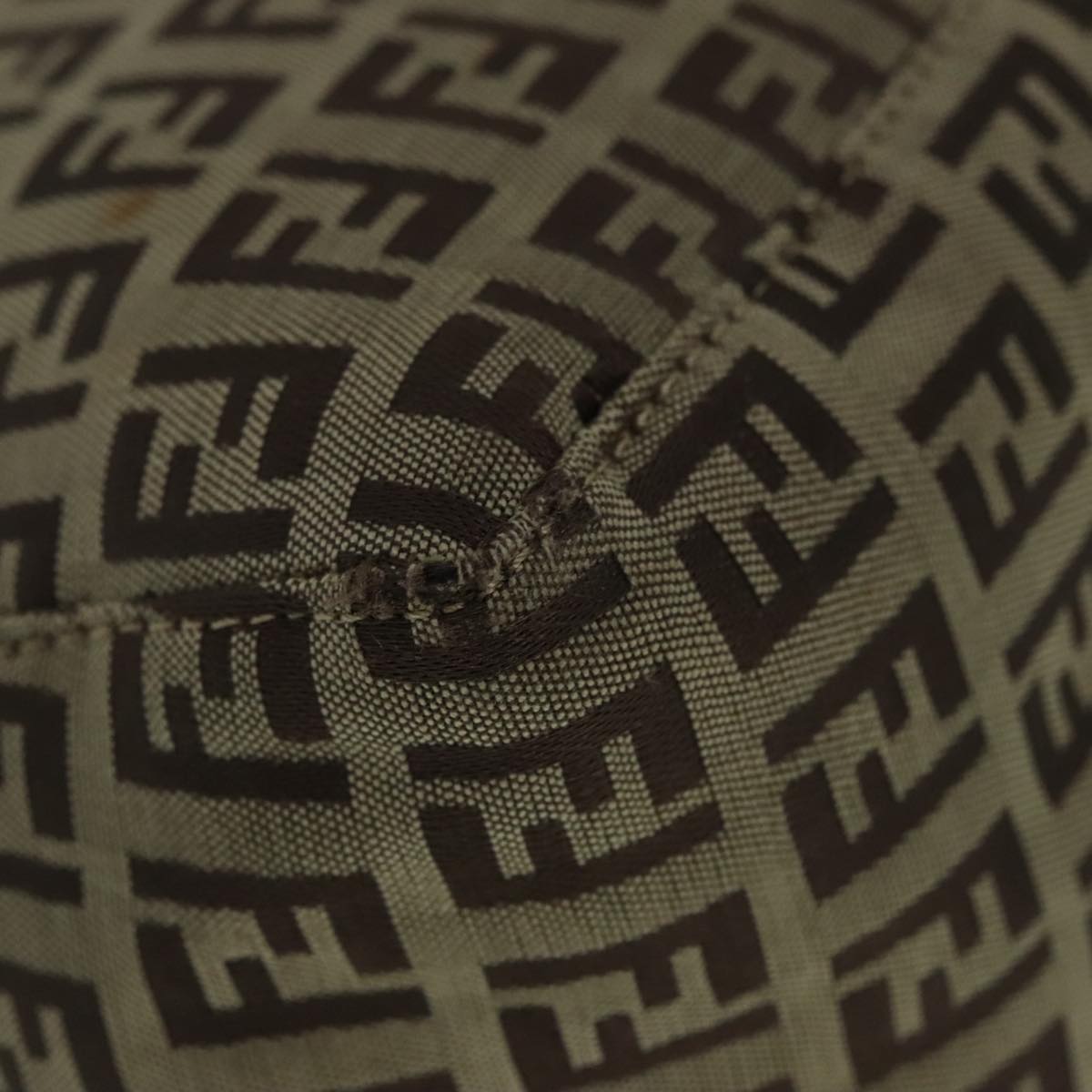 FENDI Zucchino Canvas Hand Bag Beige Brown92979