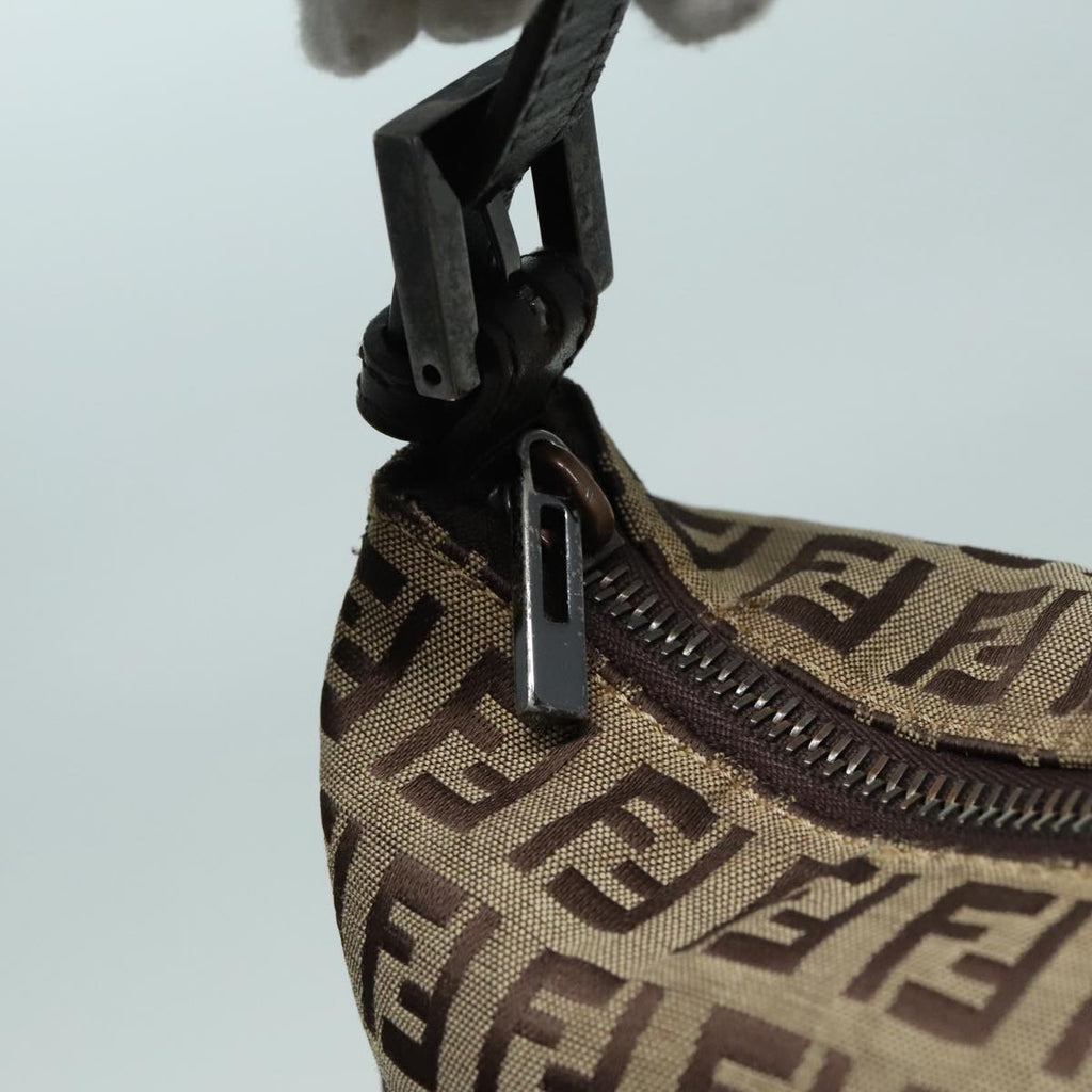 FENDI Zucchino Canvas Hand Bag Beige Brown92979