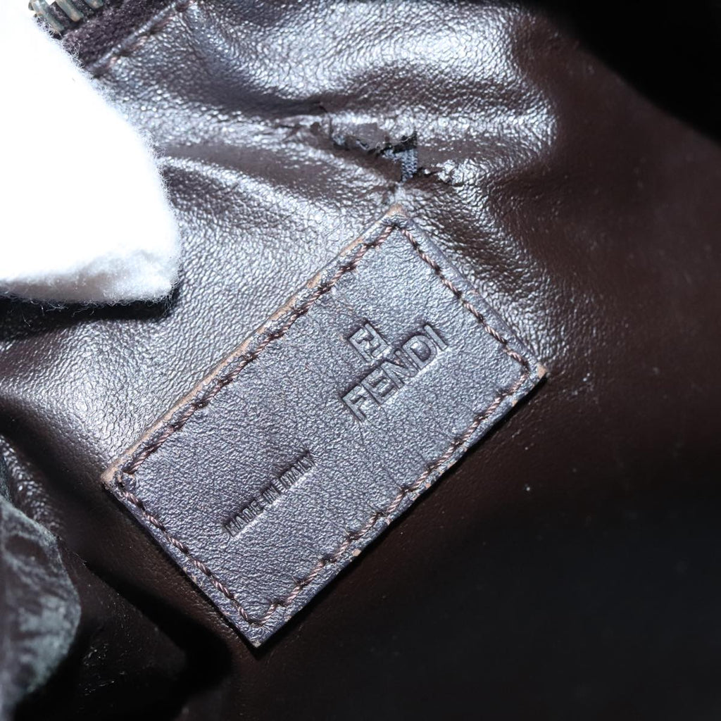 FENDI Zucchino Canvas Hand Bag Beige Brown92979