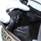 FENDI Zucchino Canvas Hand Bag Beige Brown92979