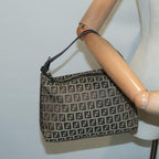 FENDI Zucchino Canvas Hand Bag Beige Brown92979