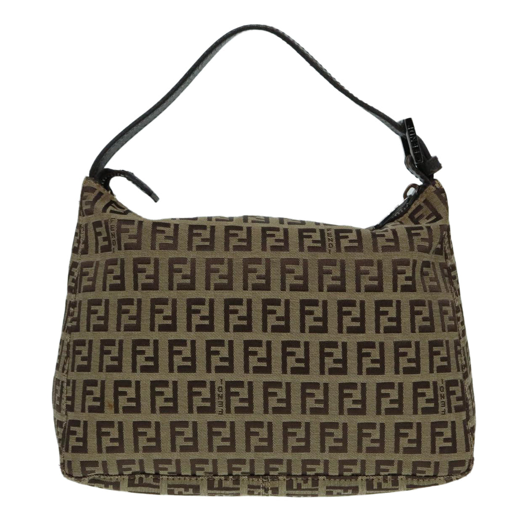 FENDI Zucchino Canvas Hand Bag Beige Brown92979