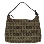 FENDI Zucchino Canvas Hand Bag Beige Brown92979