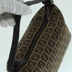 FENDI Zucchino Canvas Hand Bag Beige Brown92979