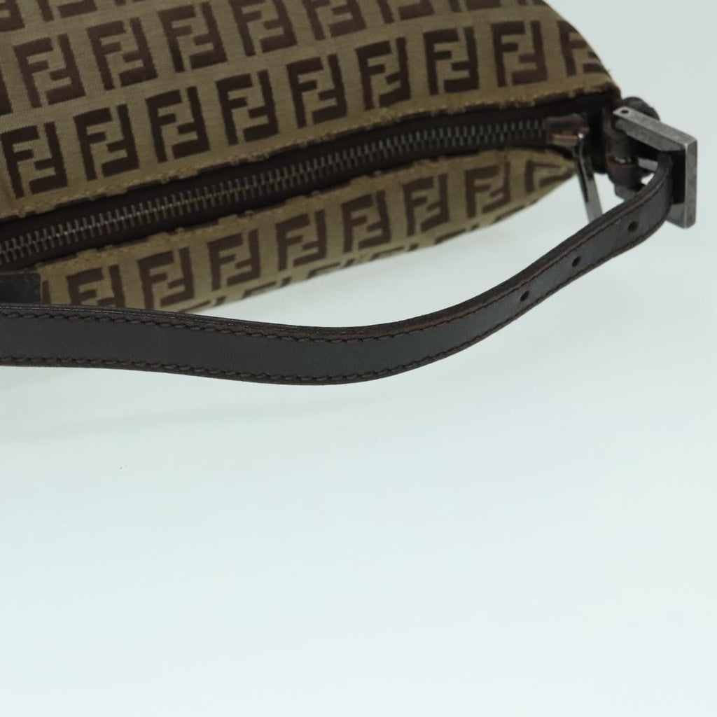 FENDI Zucchino Canvas Hand Bag Beige Brown92979