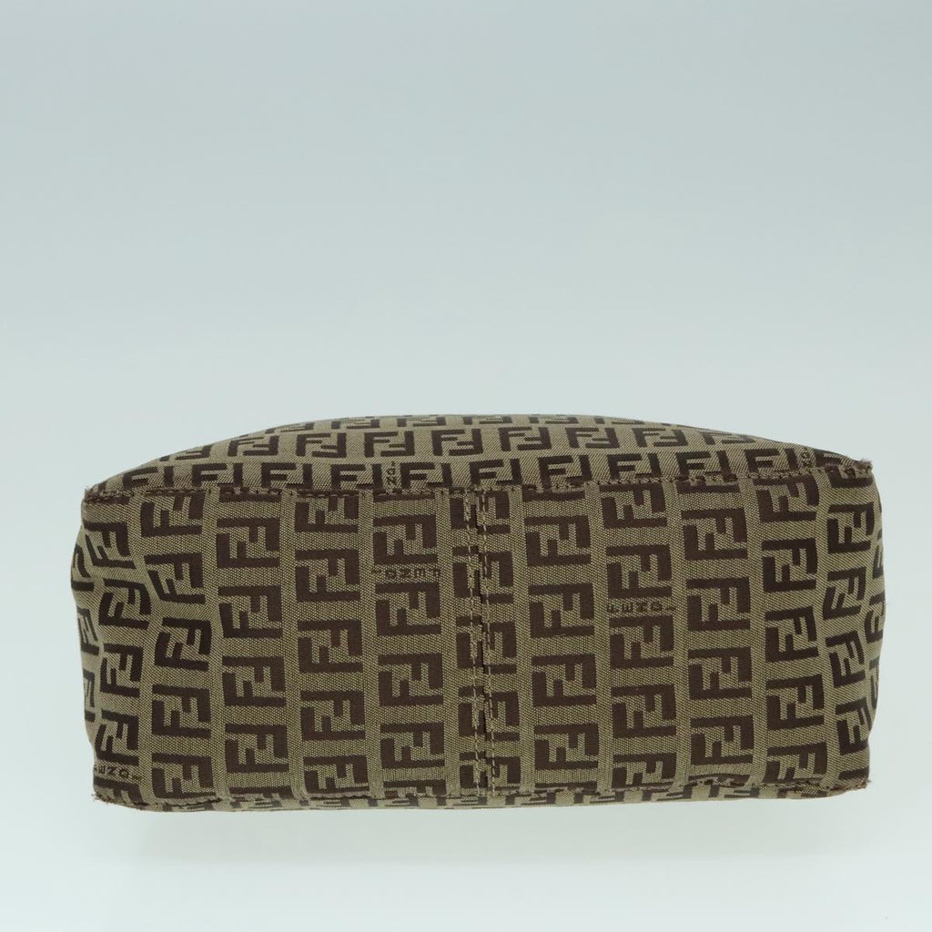 FENDI Zucchino Canvas Hand Bag Beige Brown92979