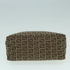 FENDI Zucchino Canvas Hand Bag Beige Brown92979