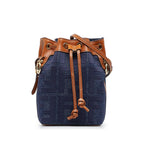 Fendi Mon Tresor Mini Blue Denim Zucca Canvas