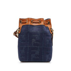 Fendi Mon Tresor Mini Blue Denim Zucca Canvas