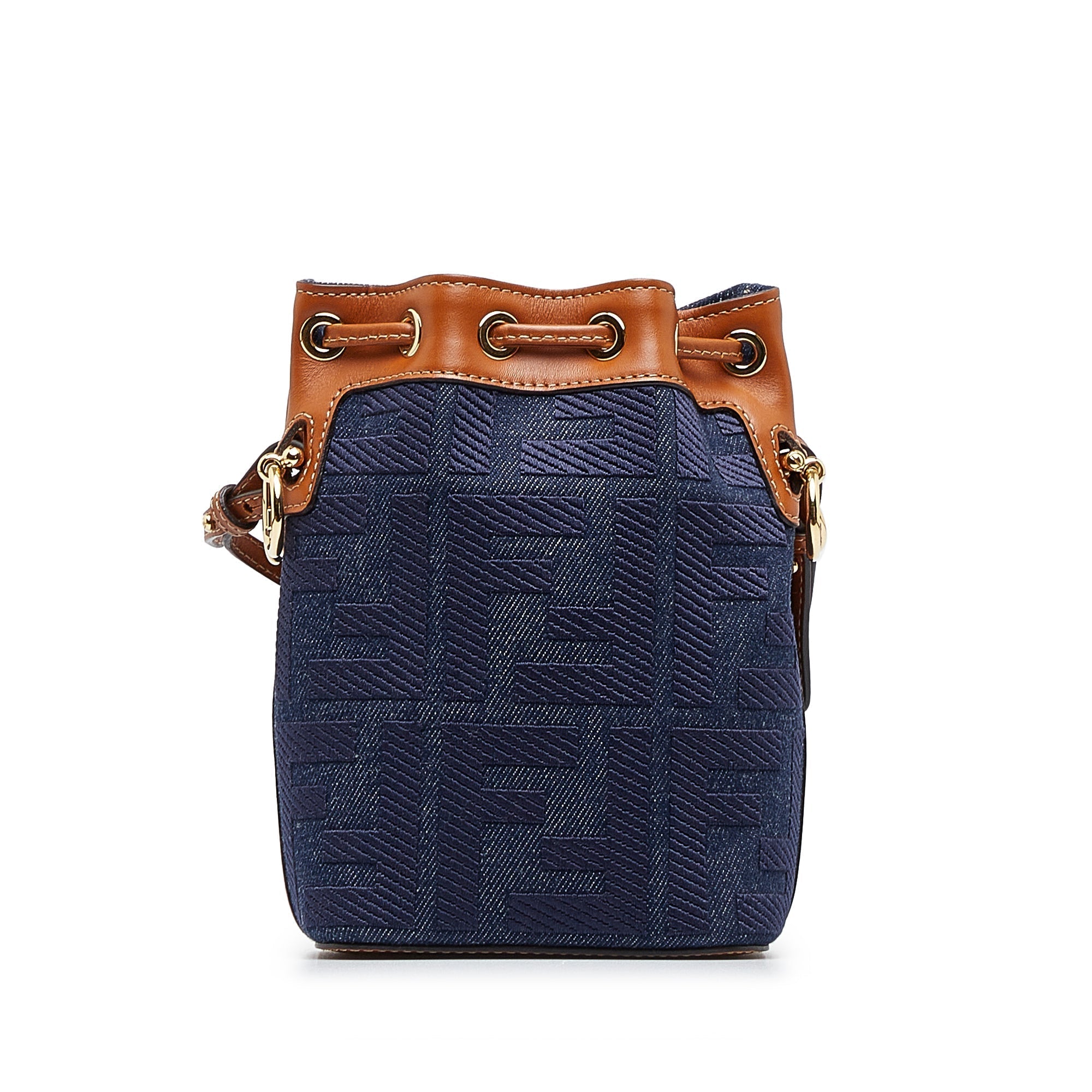 Fendi Mon Tresor Mini Blue Denim Zucca Canvas