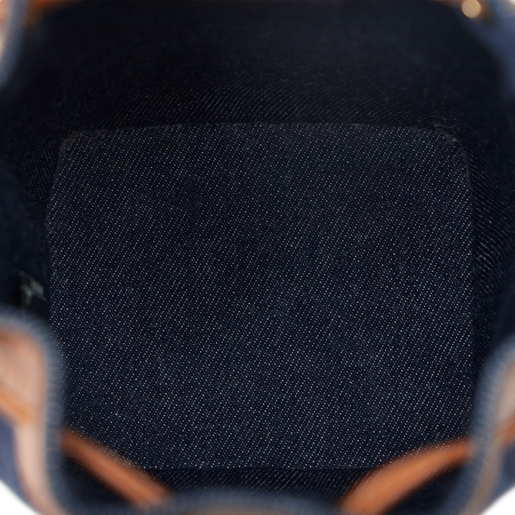 Fendi Mon Tresor Mini Blue Denim Zucca Canvas