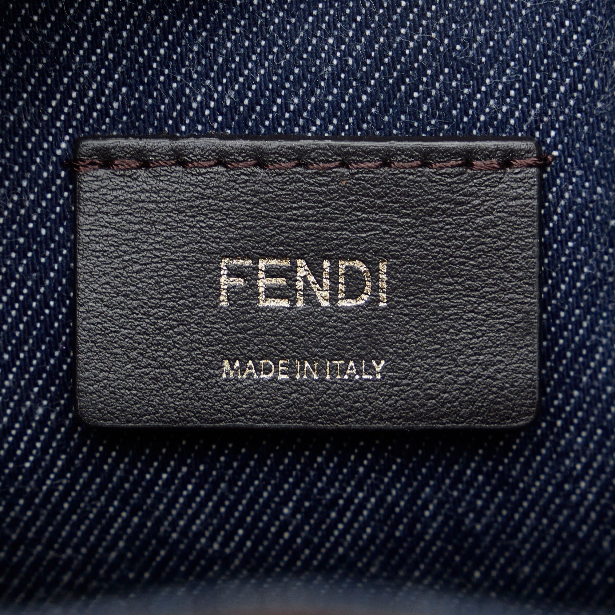 Fendi Mon Tresor Mini Blue Denim Zucca Canvas