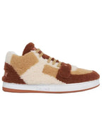 CELINE CT-02 Scratch Shearling Mid Low Top Sneakers