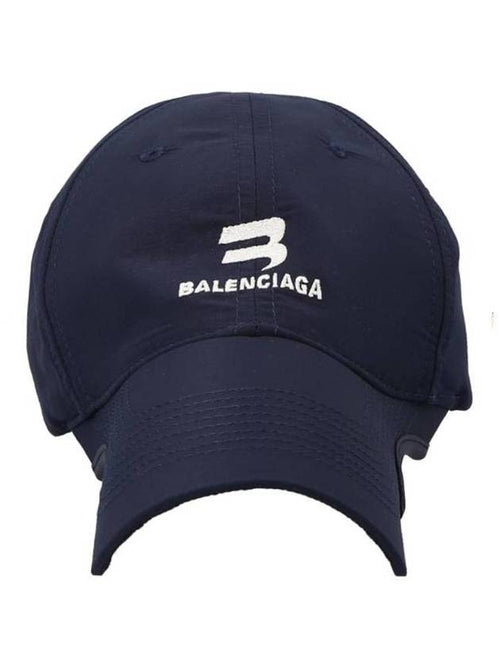 Balenciaga Logo Ball Cap Navy