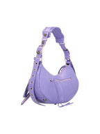 Balenciaga Le Cagole Small Leather Shoulder Bag Purple