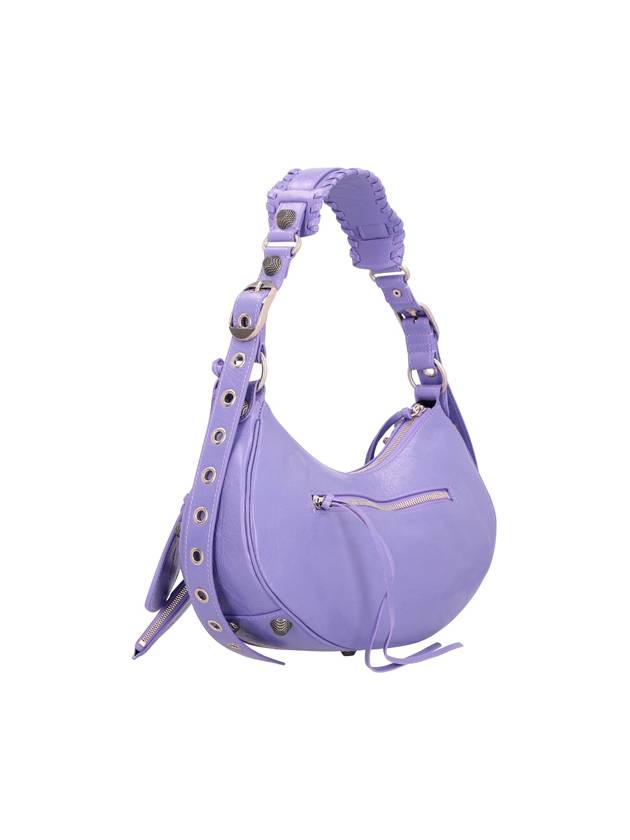 Balenciaga Le Cagole Small Leather Shoulder Bag Purple