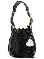 Balenciaga Le Cagole XS Leather Bucket Bag Black