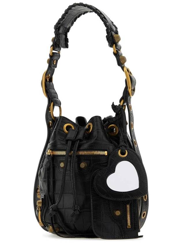 Balenciaga Le Cagole XS Leather Bucket Bag Black