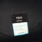 FENDI Zucca Backpack Rucksack Nylon Leather Black