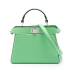 FENDI Peekaboo ISeeU Handbag Leather Yellow-green 2WAY