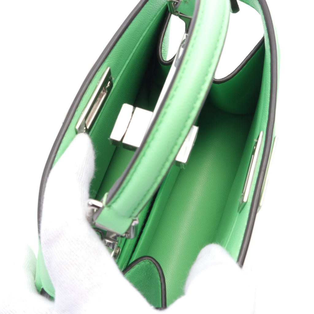 FENDI Peekaboo ISeeU Handbag Leather Yellow-green 2WAY