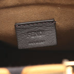 FENDI Handbag Canvas Leather Yellow brown Black 2WAY