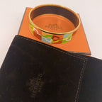 Hermes Wide Enamel Bangle Bracelet