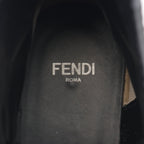FENDI Lace up Boots Leather Black