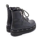 FENDI Lace up Boots Leather Black