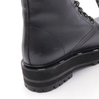 FENDI Lace up Boots Leather Black