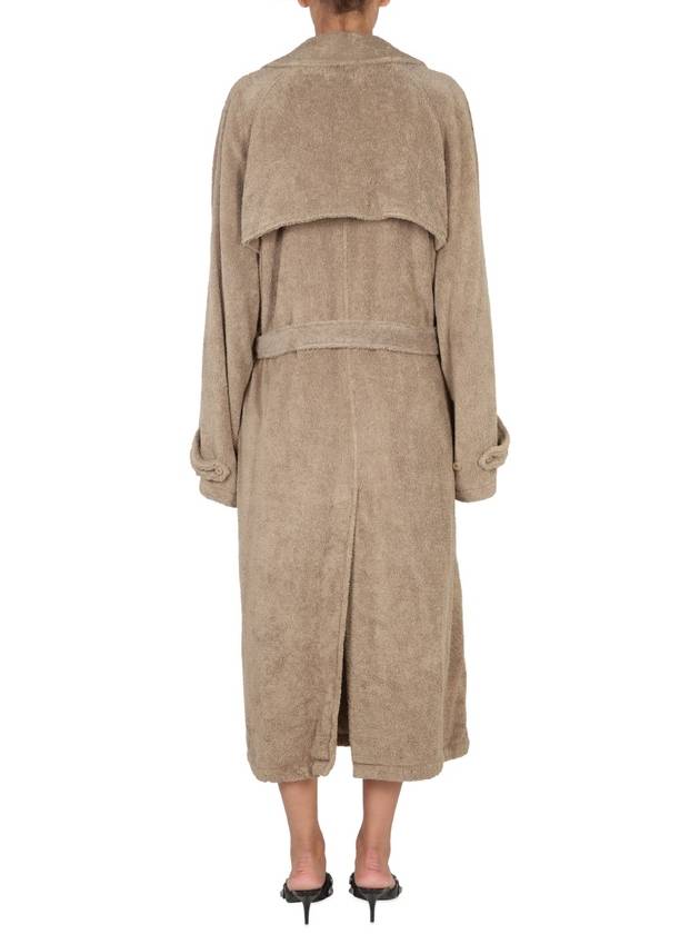 Balenciaga Terry Belted Trench Coat Green