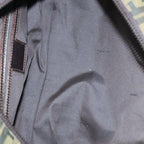 FENDI Zucca Canvas Hand Bag Brown Black Silver93228