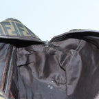 FENDI Zucca Canvas Hand Bag Brown Black Silver93228