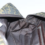 FENDI Zucca Canvas Hand Bag Brown Black Silver93228