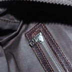 FENDI Zucca Canvas Hand Bag Brown Black Silver93228