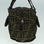 FENDI Zucca Canvas Hand Bag Brown Black Silver93228