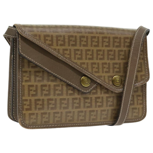 FENDI Zucchino Canvas Shoulder Bag Beige93250