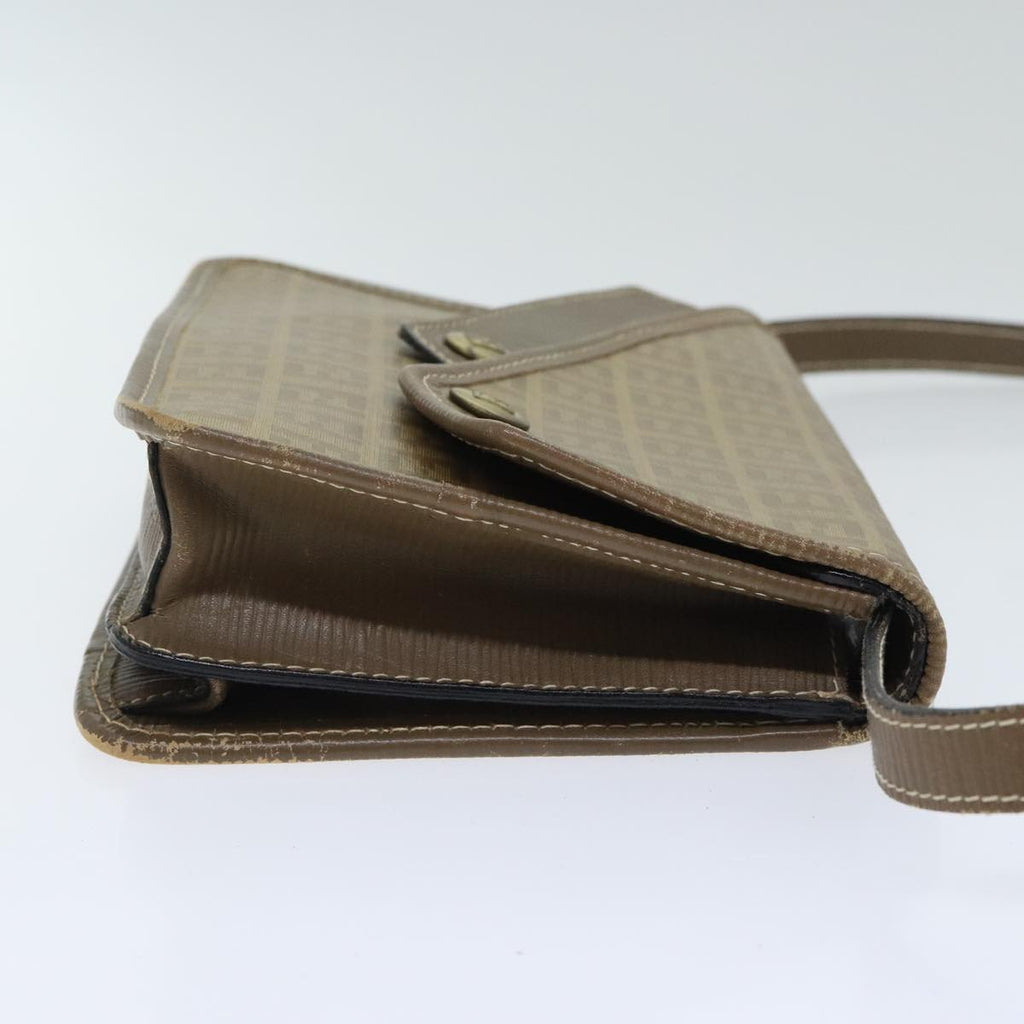 FENDI Zucchino Canvas Shoulder Bag Beige93250