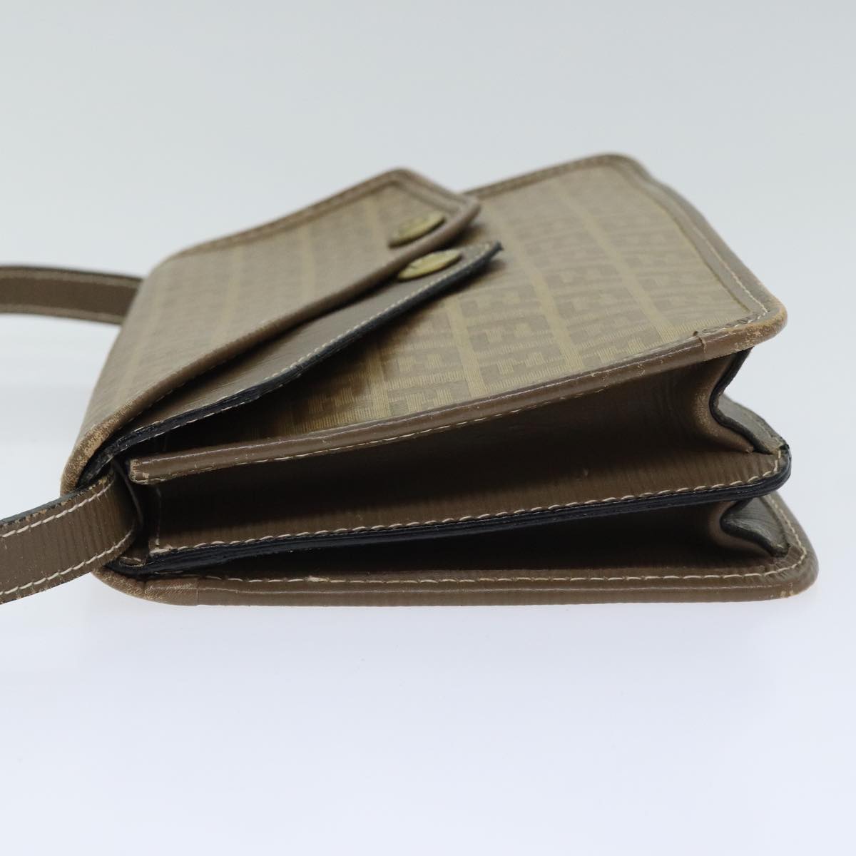 FENDI Zucchino Canvas Shoulder Bag Beige93250