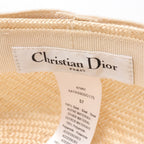 Dior Travel Cap Straw Canvas Light beige