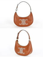 CELINE Triomphe Ava Shoulder Bag Tan
