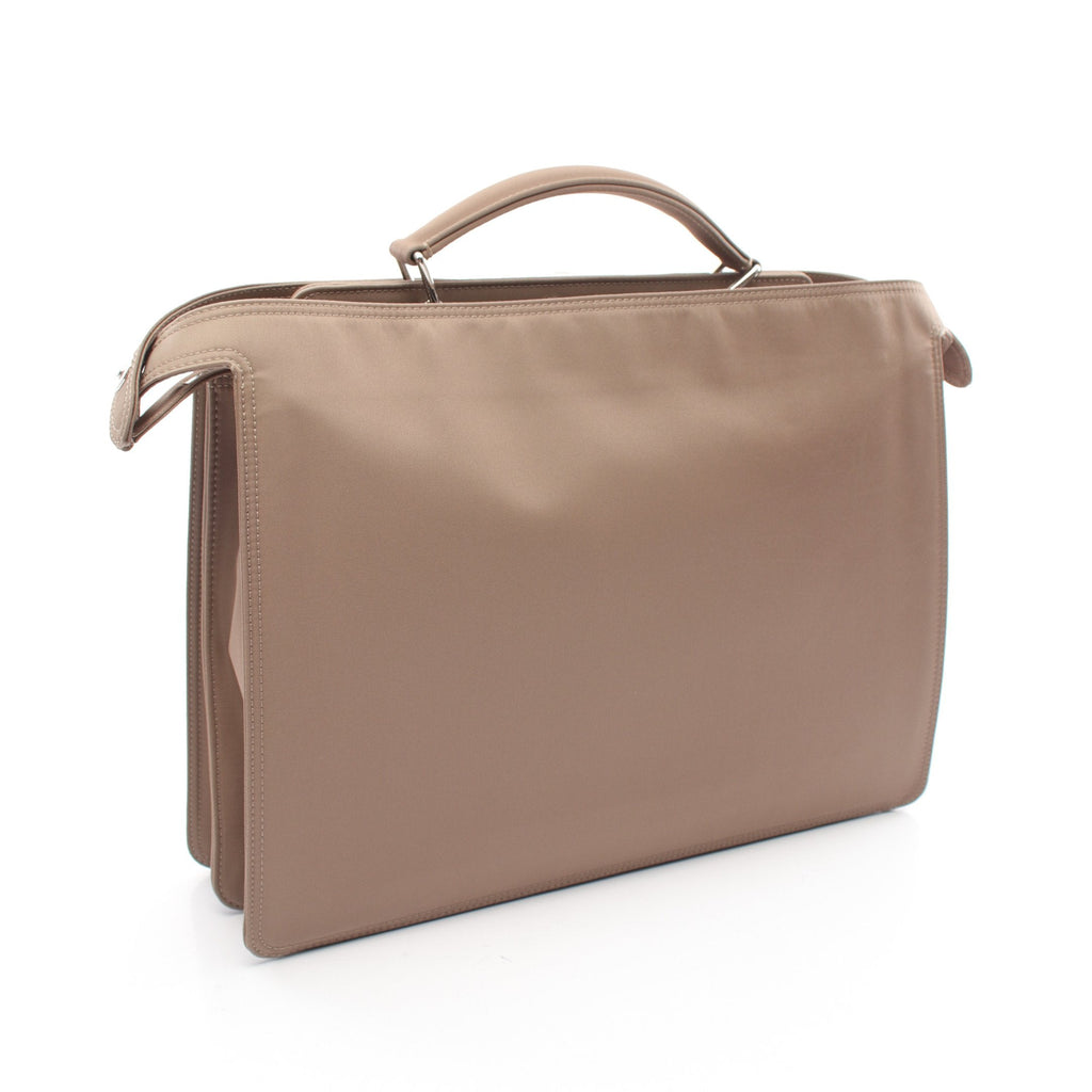 FENDI Peekaboo Isee u Medium Handbag Nylon Gray beige 2WAY