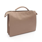 FENDI Peekaboo Isee u Medium Handbag Nylon Gray beige 2WAY