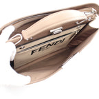 FENDI Peekaboo Isee u Medium Handbag Nylon Gray beige 2WAY