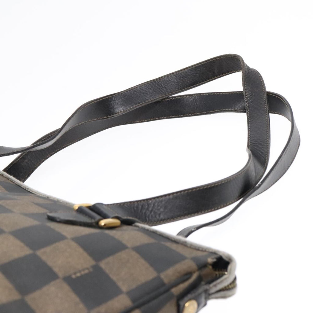 FENDI Pecan Canvas Tote Bag Brown Black gold93517
