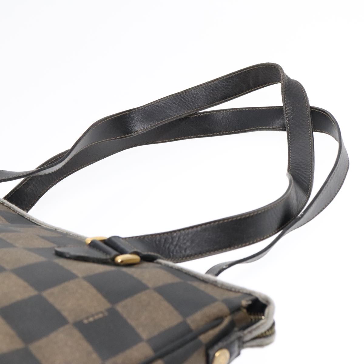 FENDI Pecan Canvas Tote Bag Brown Black gold93517