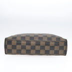FENDI Pecan Canvas Tote Bag Brown Black gold93517