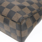 FENDI Pecan Canvas Tote Bag Brown Black gold93517