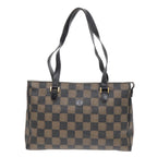 FENDI Pecan Canvas Tote Bag Brown Black gold93517