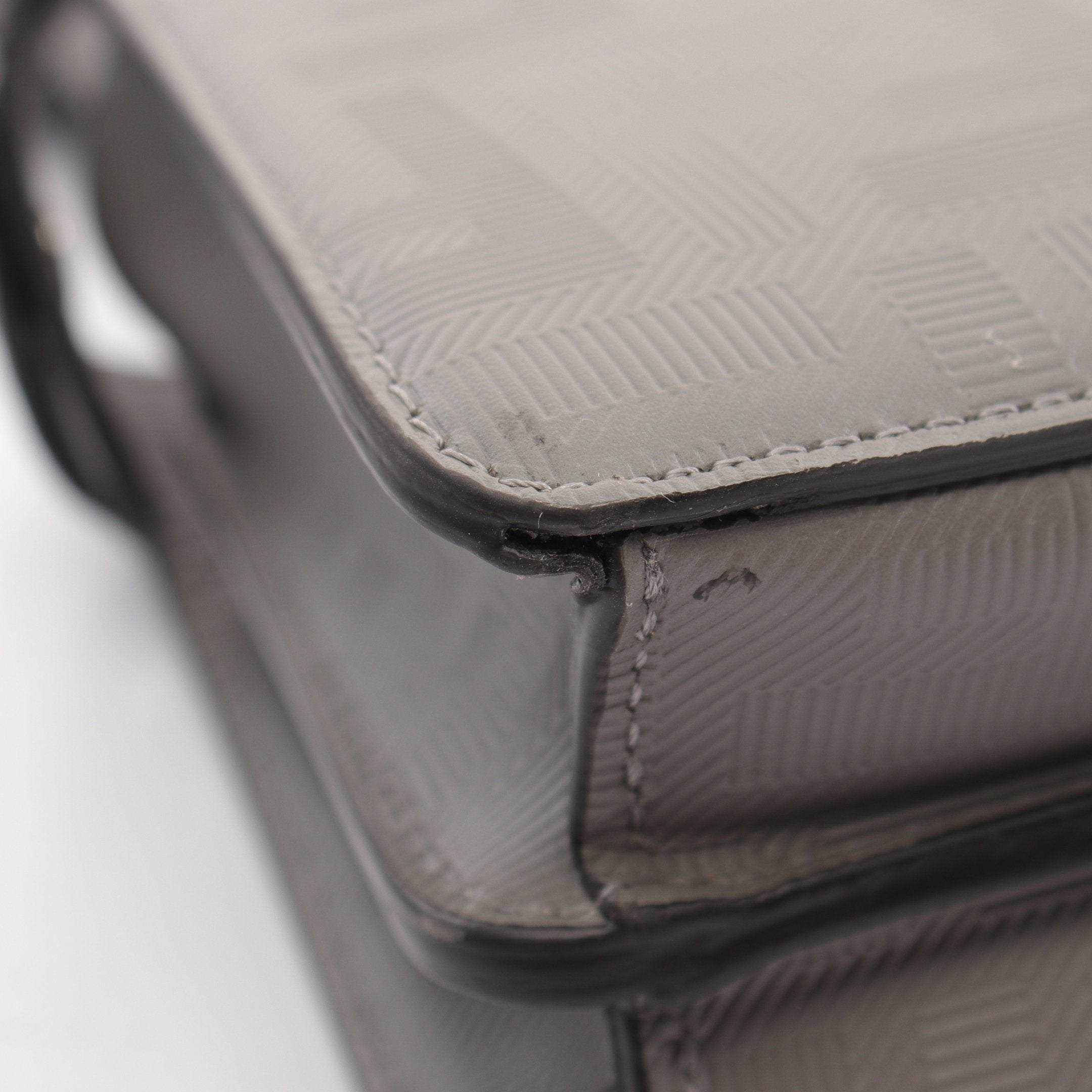 FENDI Peekaboo ISeeU Isee u X-Cross Zucca Handbag PVC Gray 2WAY